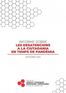 2020 11 30 Portada Informe 'Desatencions a la ciutadania en temps de pandèmia' (FSD)